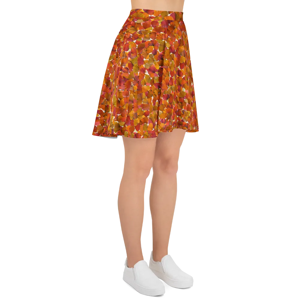 Autumn Fanfall on Skater Skirt — Right