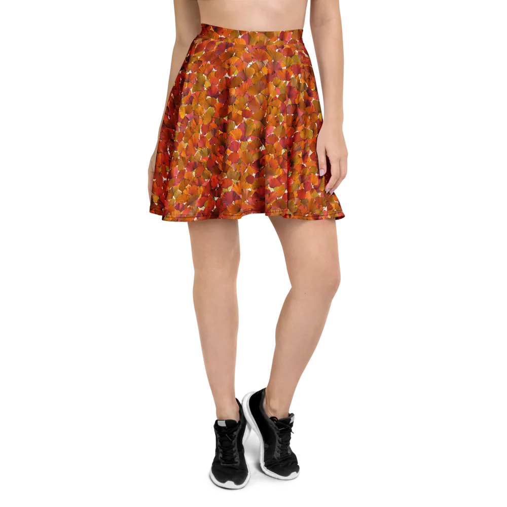 Autumn Fanfall on Skater Skirt — Front