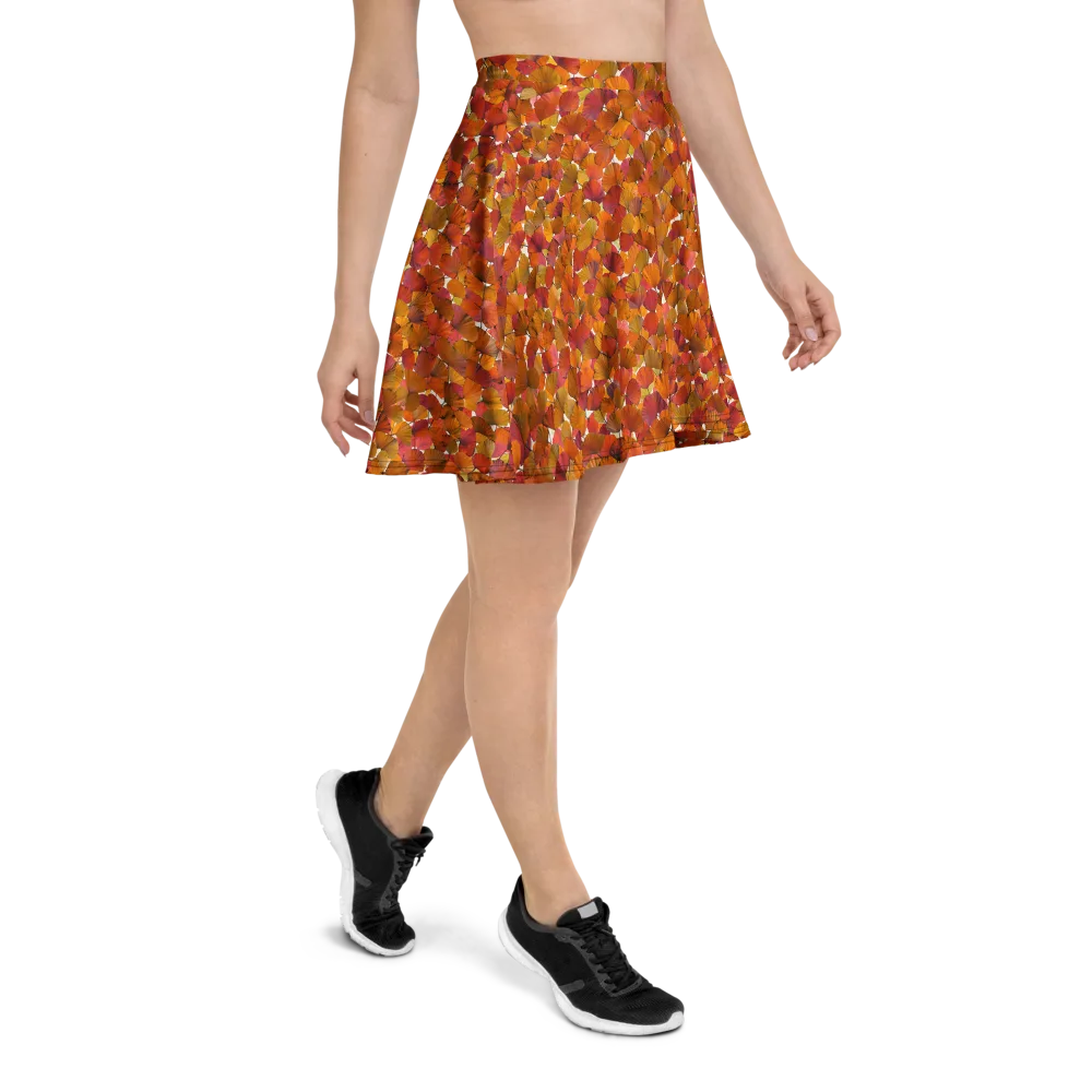 Autumn Fanfall on Skater Skirt — Right