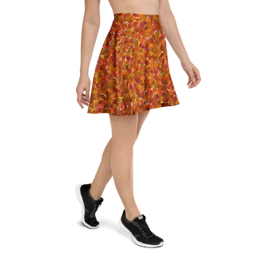 Autumn Fanfall on a Skater Skirt