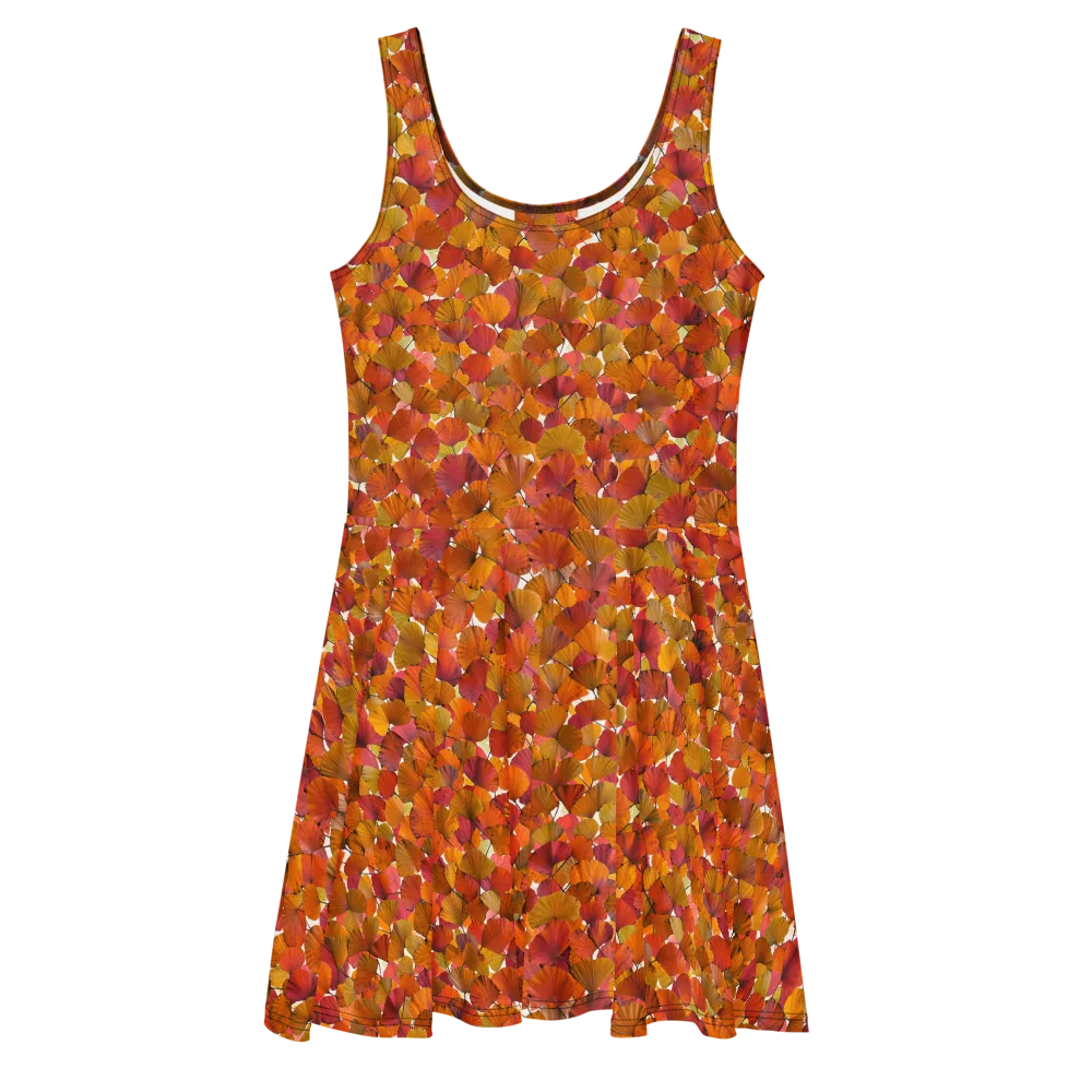Autumn Fanfall on Skater Dress — Front