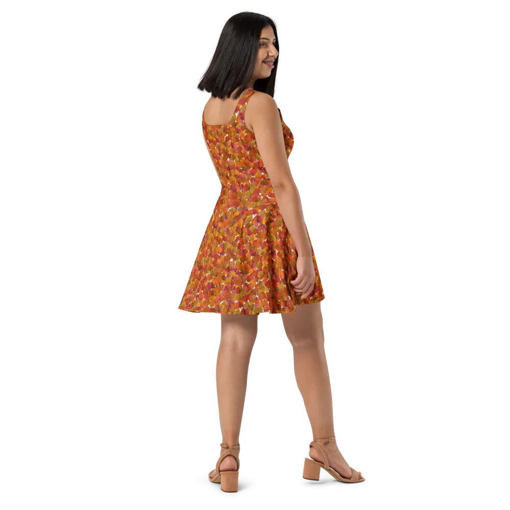 Autumn Fanfall on Skater Dress — Right