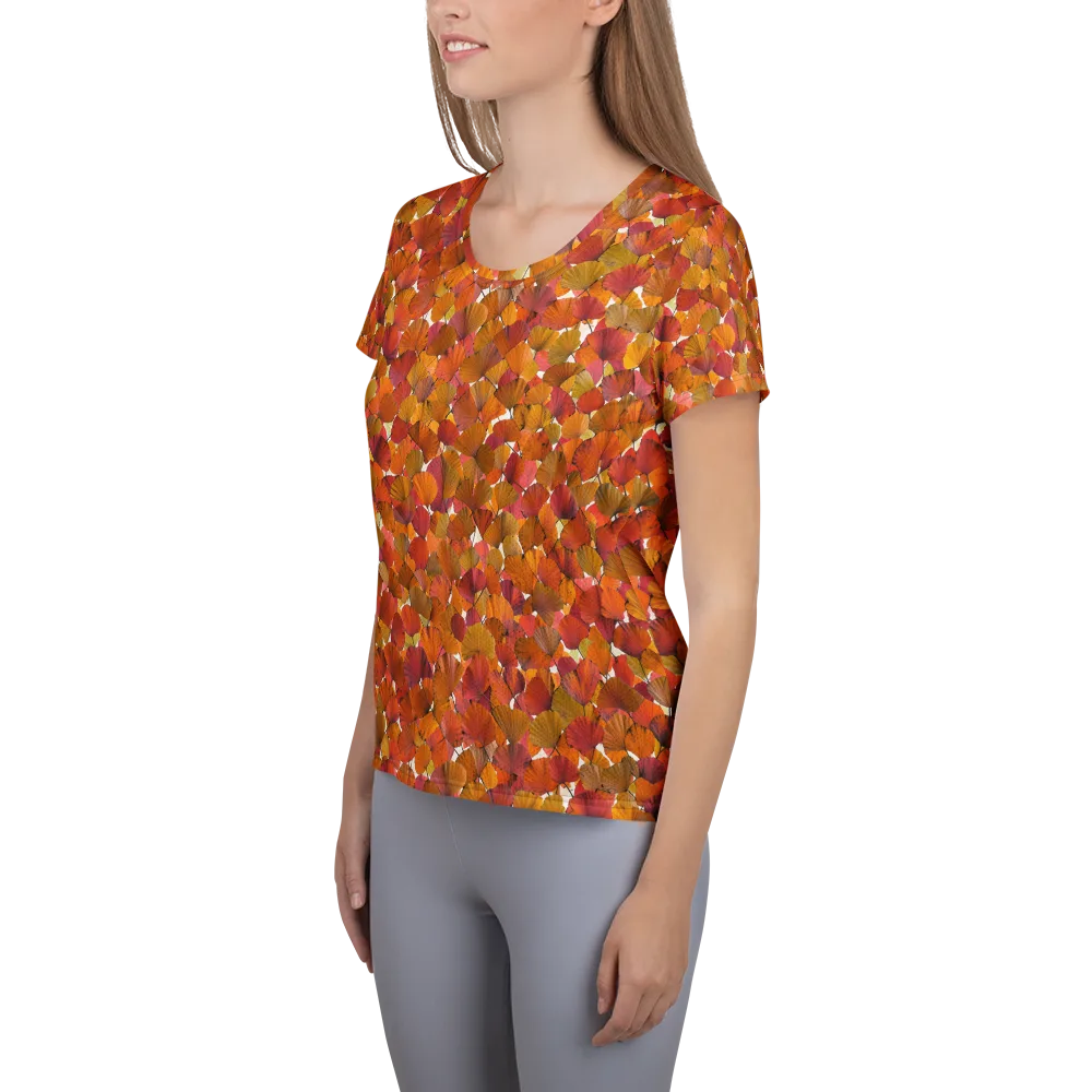 Autumn Fanfall on Women's Athletic T-Shirt — Left