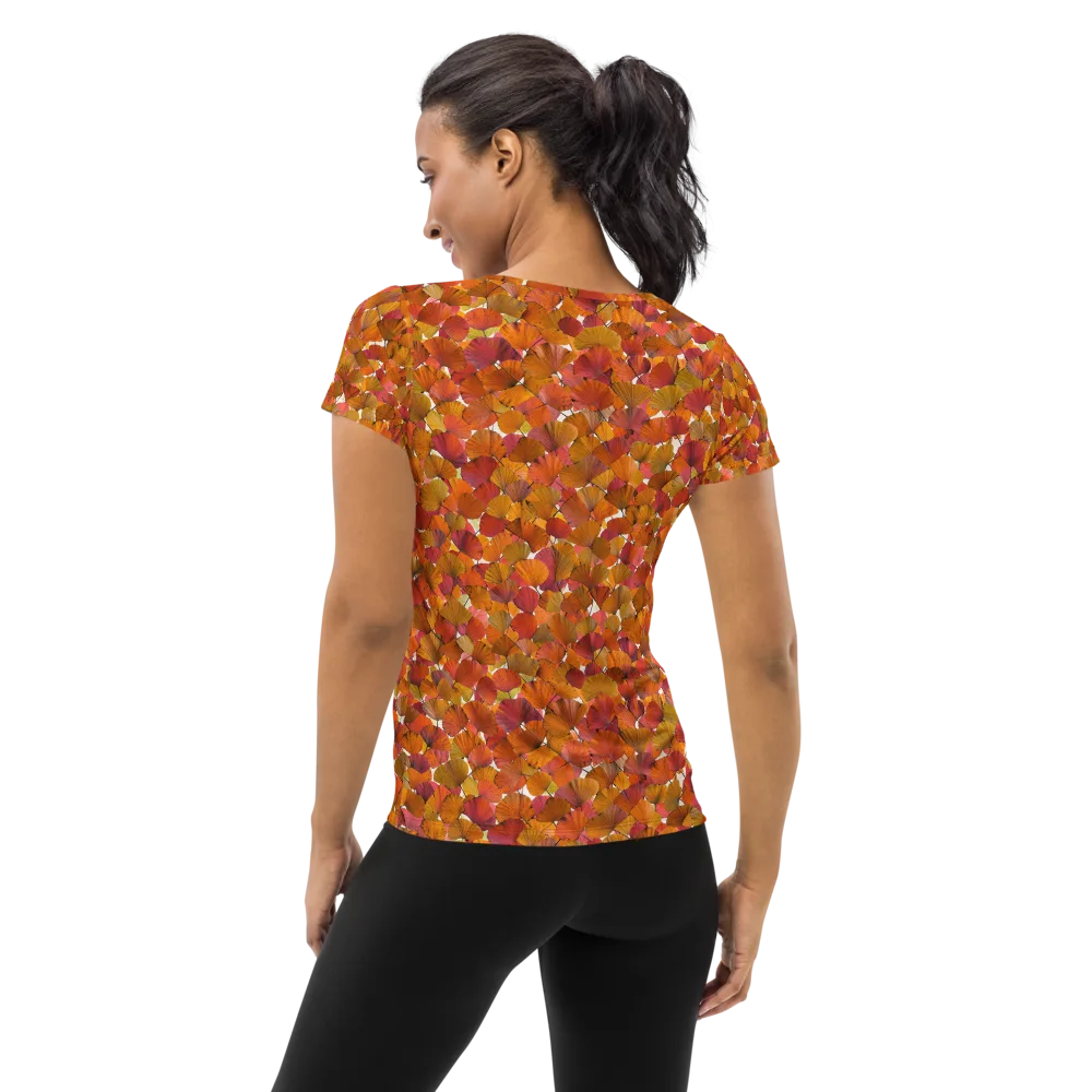 Autumn Fanfall on Women's Athletic T-Shirt — Back