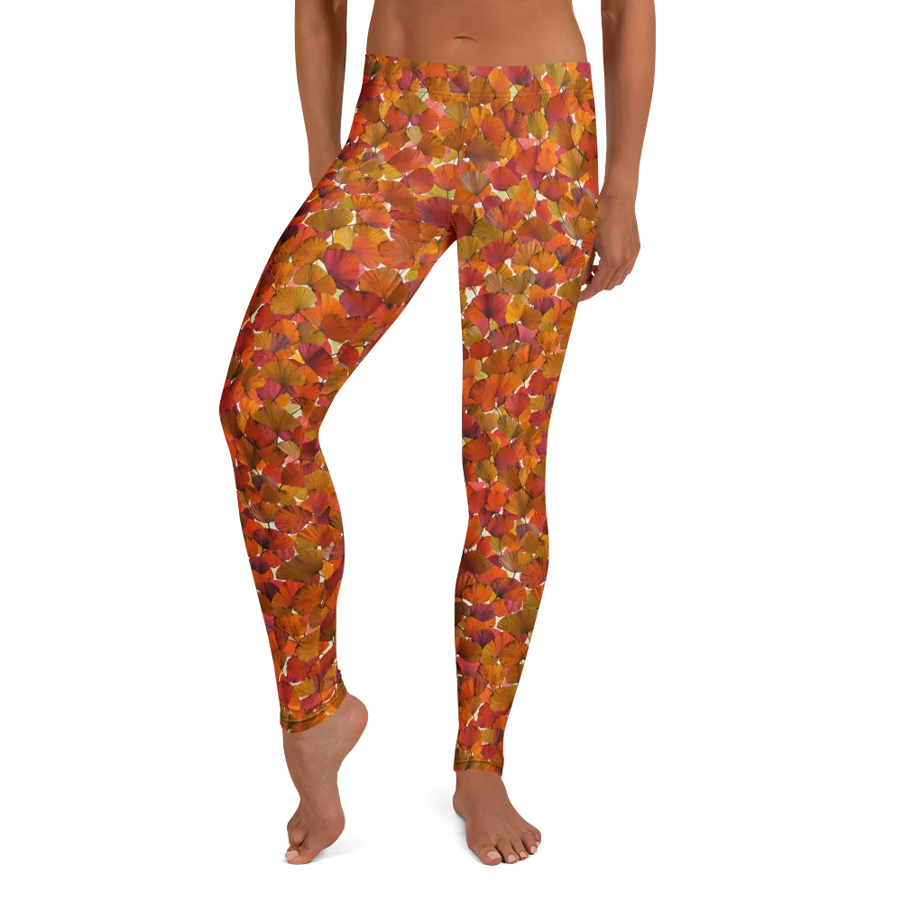 Autumn Fanfall on Leggings — Front