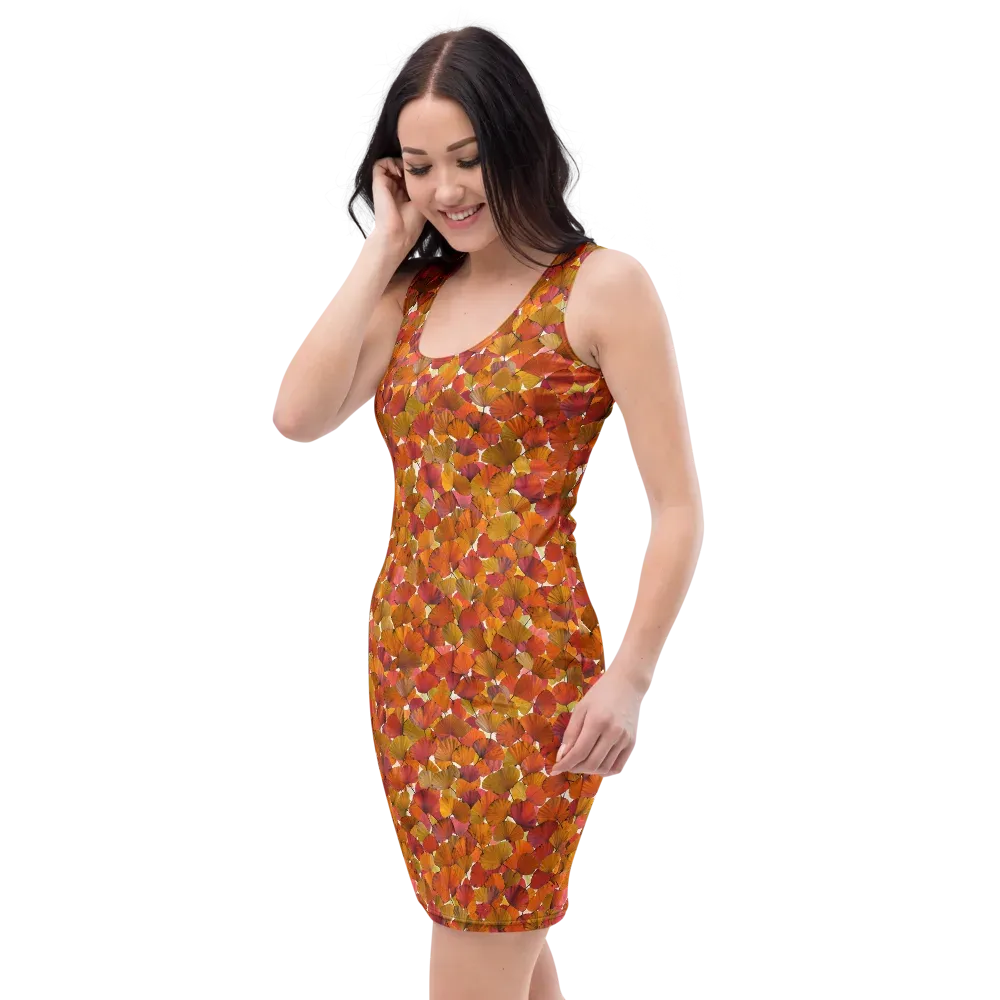 Autumn Fanfall on Bodycon Dress — Left Front