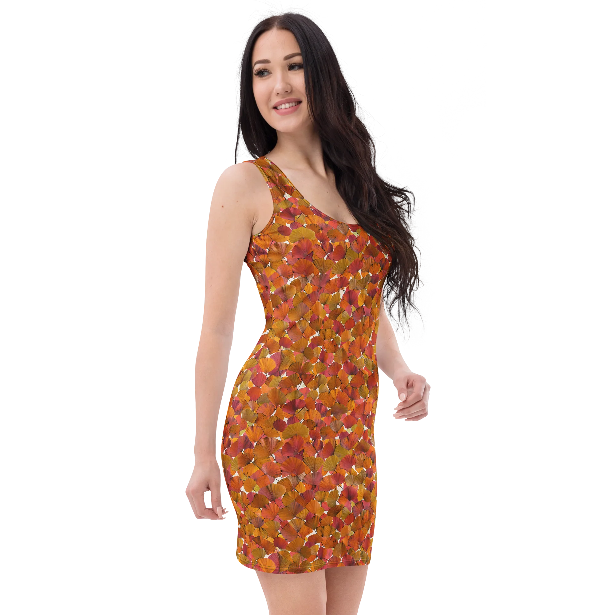 Autumn Fanfall on Bodycon Dress — Right Front