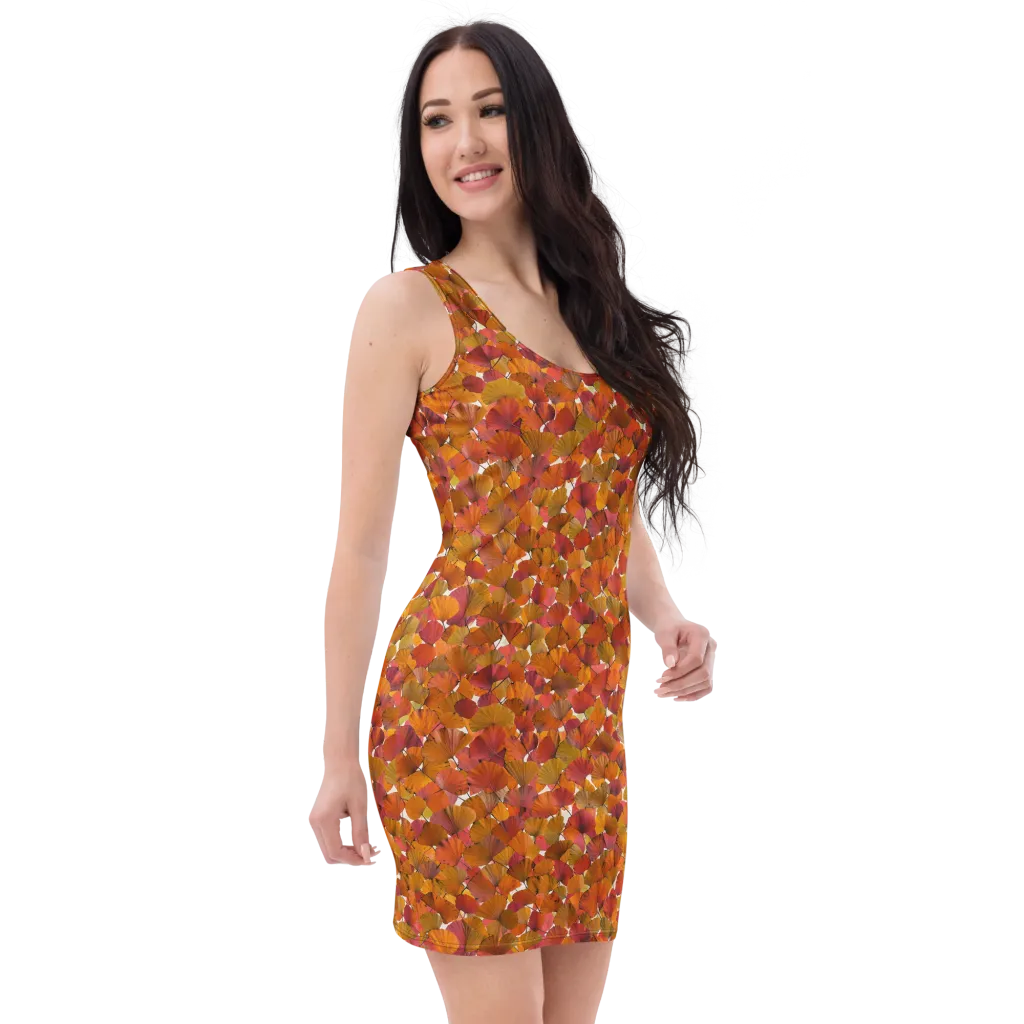 Autumn Fanfall on Bodycon Dress — Right Front