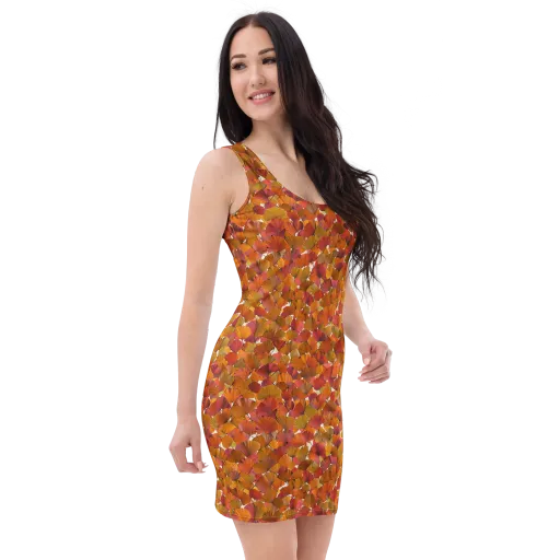 Autumn Fanfall on a Bodycon Dress