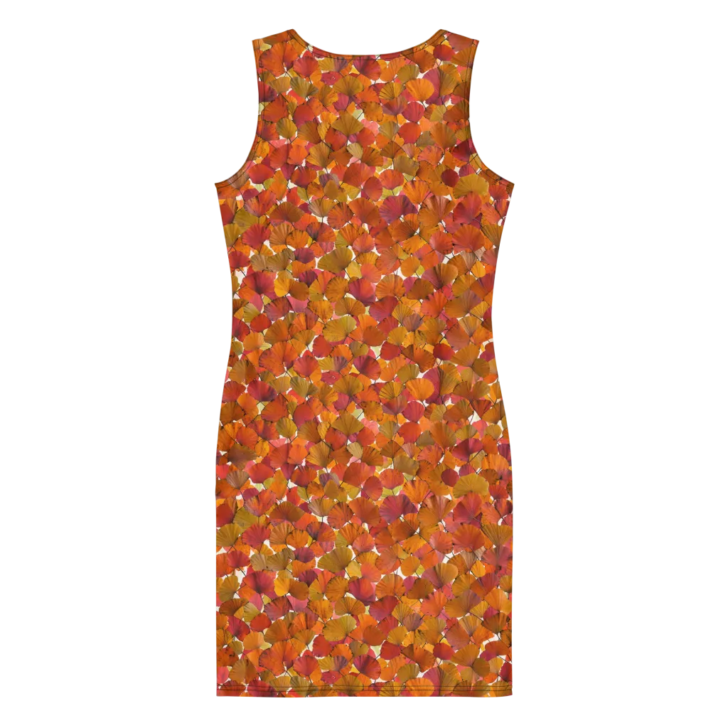 Autumn Fanfall on Bodycon Dress — Back