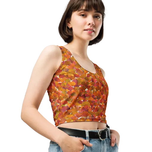 Autumn Fanfall on a Crop Top