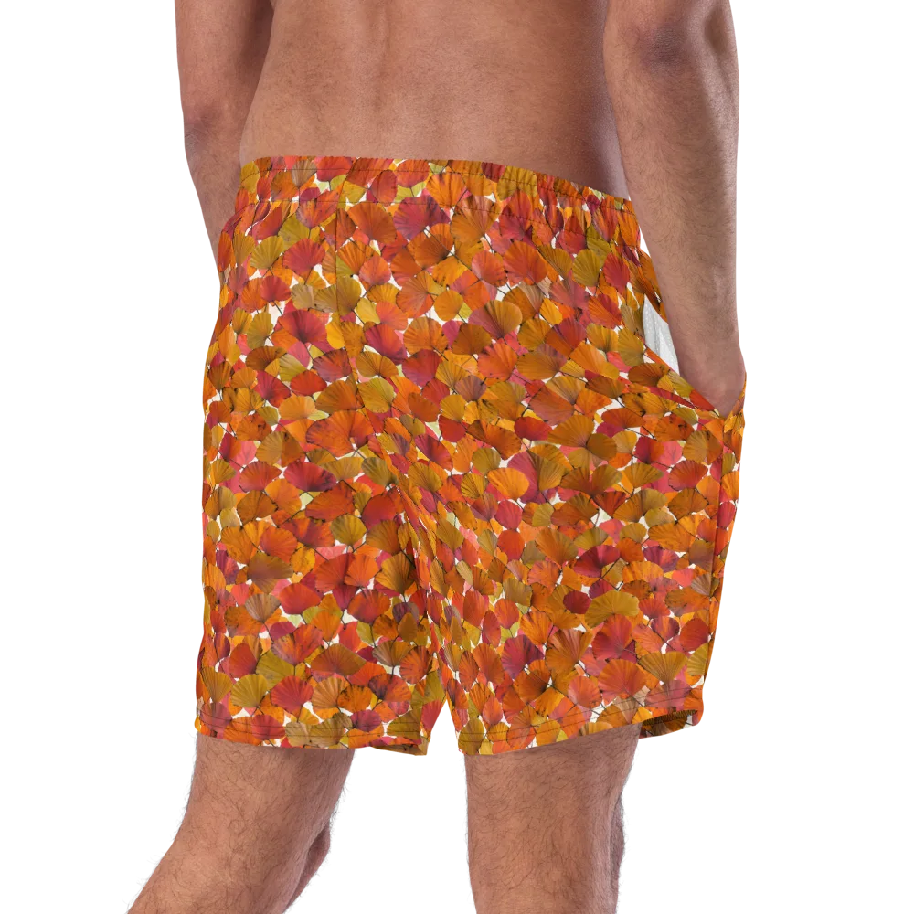 Autumn Fanfall on Swim Trunks — Right Back