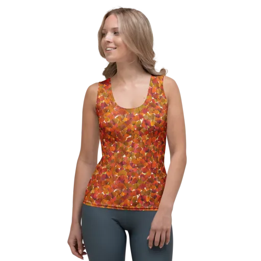 Autumn Fanfall on a Women's Tank Top