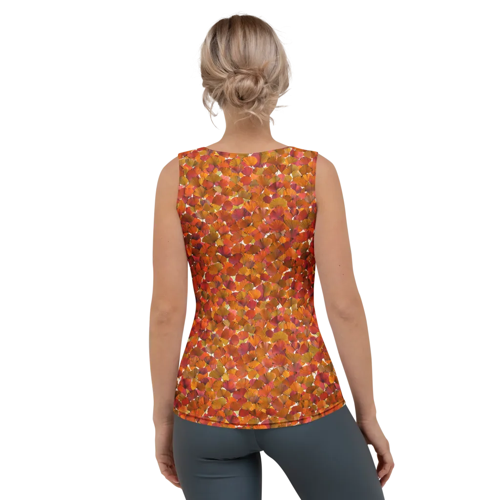 Autumn Fanfall on Women's Tank Top — Back