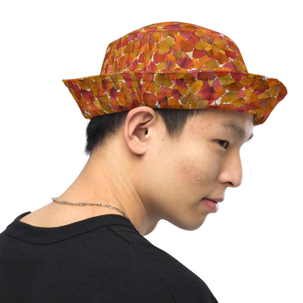 Autumn Fanfall on Reversible Bucket Hat — Right Outside