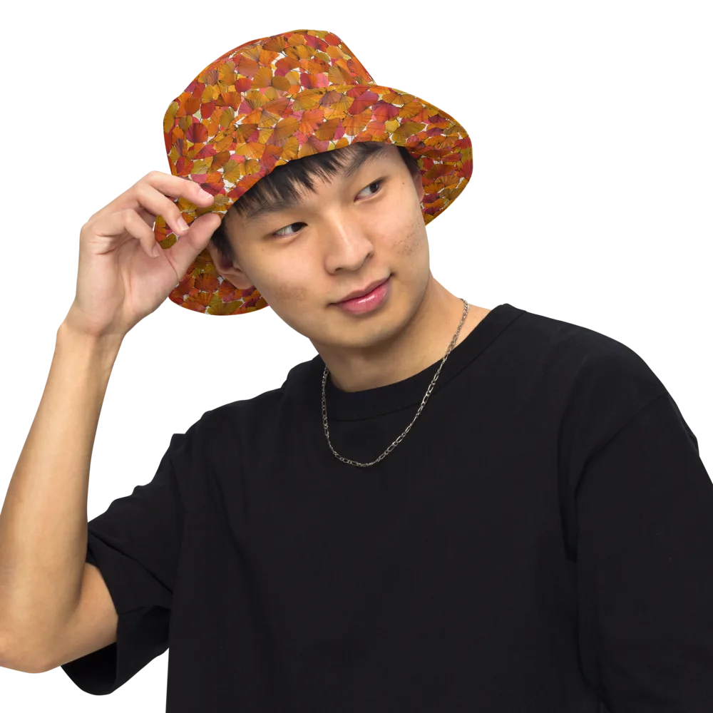 Autumn Fanfall on Reversible Bucket Hat — Front Inside