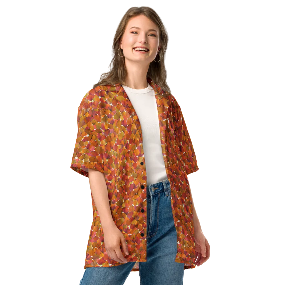 Autumn Fanfall on Button Shirt — Front