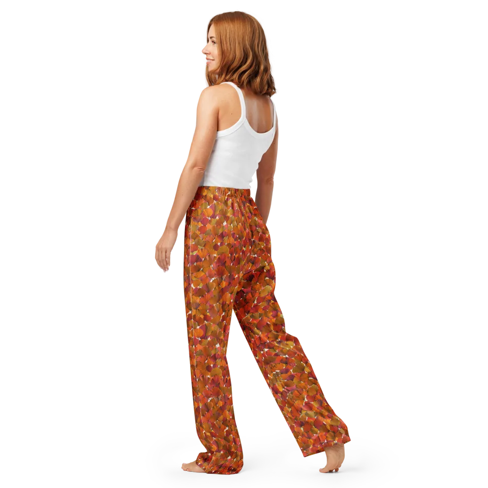 Autumn Fanfall on Women's Pajama Pants — Back