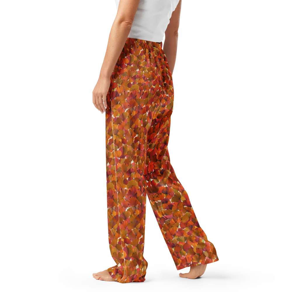 Autumn Fanfall on Women's Pajama Pants — Left