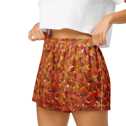 Autumn Fanfall on a Women's Pajama Shorts