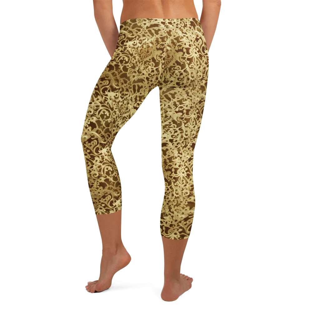 Gilded Baroque on Capri Leggings — Back