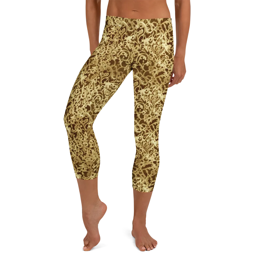 Gilded Baroque on Capri Leggings — Front