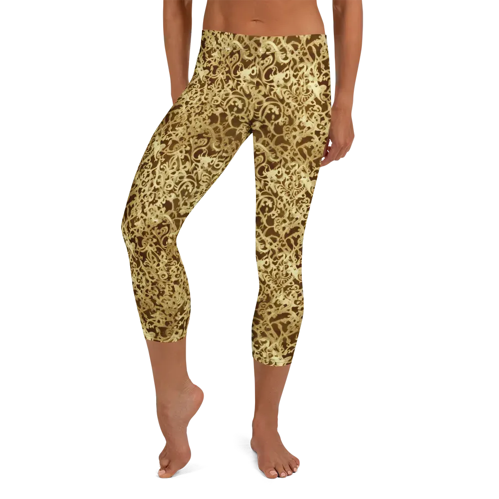 Gilded Baroque on Capri Leggings — Front