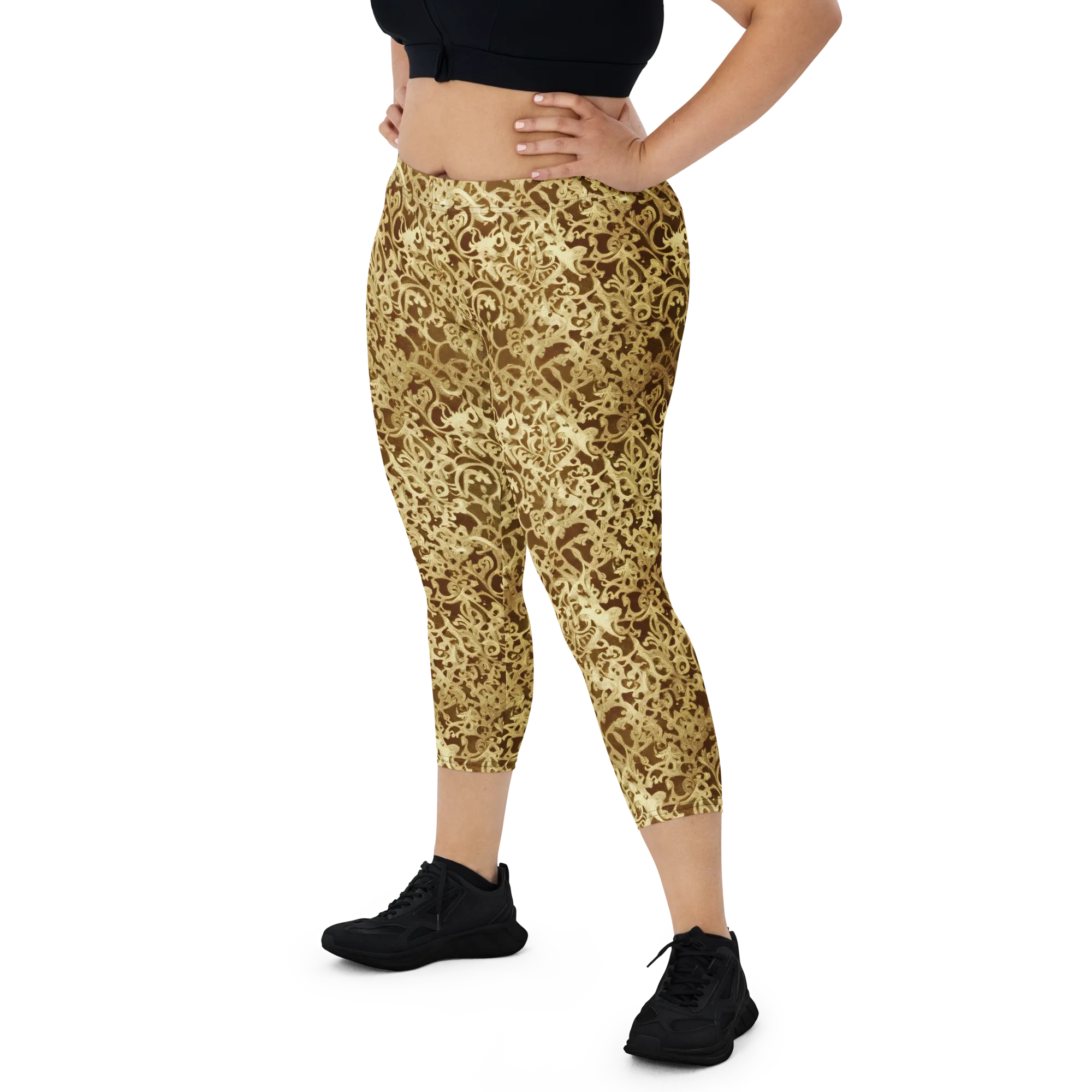 Gilded Baroque on Capri Leggings — Front