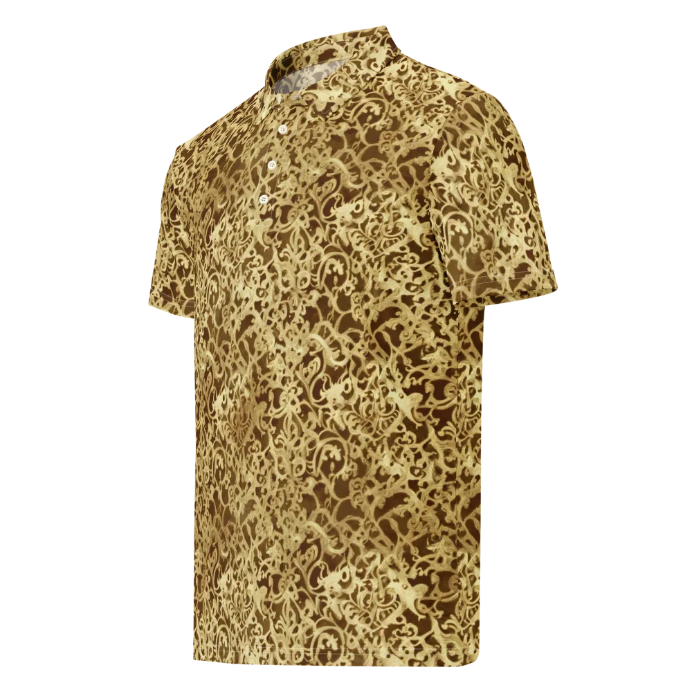 Gilded Baroque on Men's Slim Fit Polo Shirt — Left Front