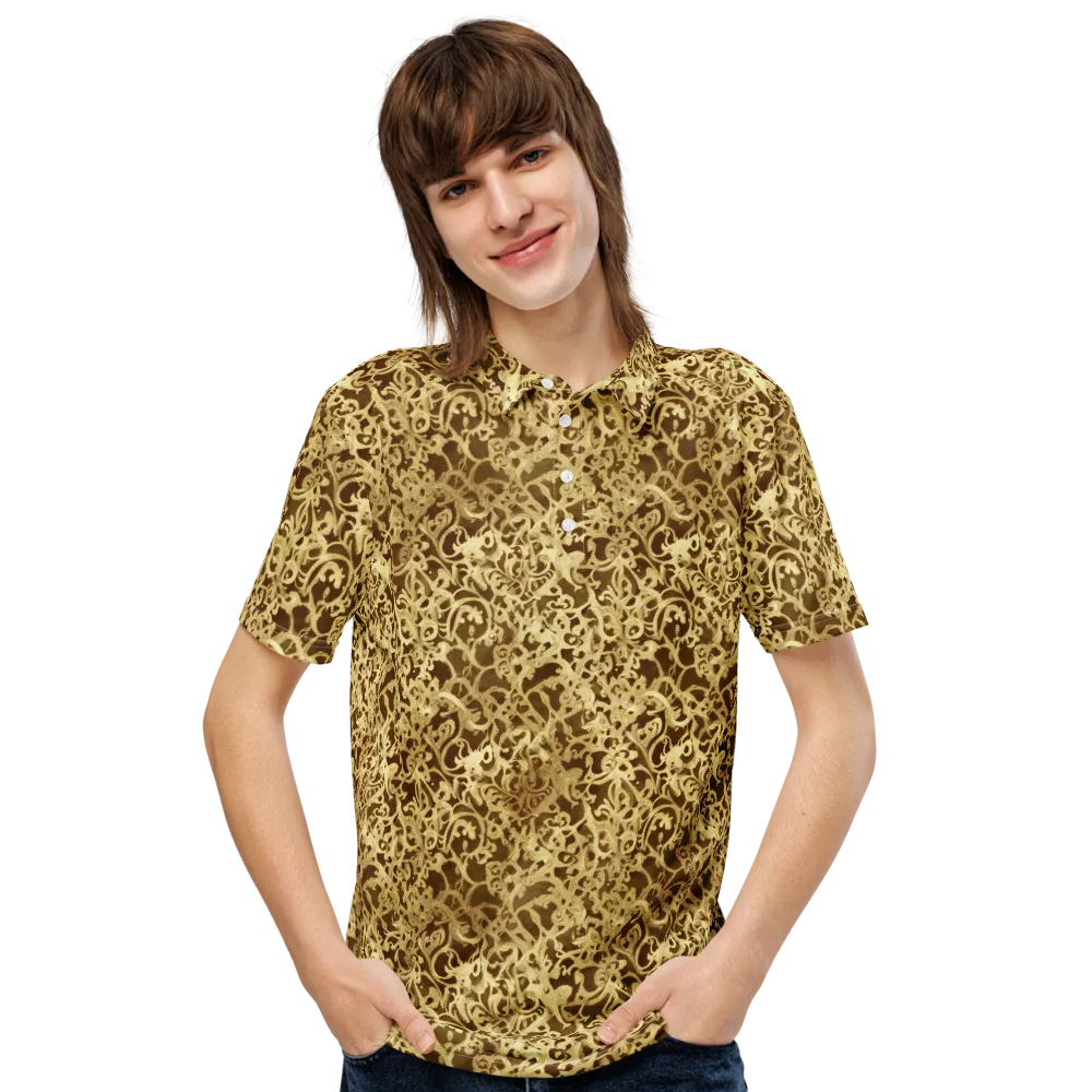 Gilded Baroque on Men's Slim Fit Polo Shirt — Front