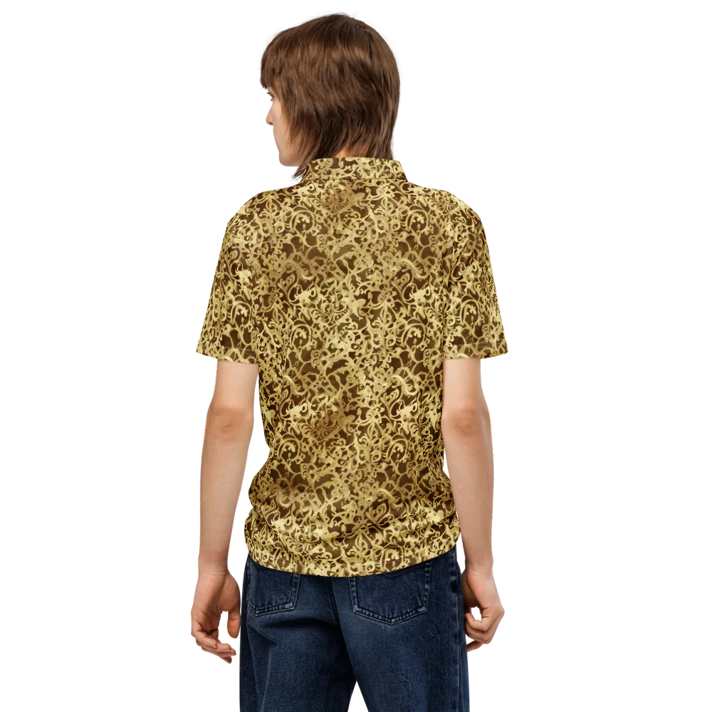 Gilded Baroque on Men's Slim Fit Polo Shirt — Back