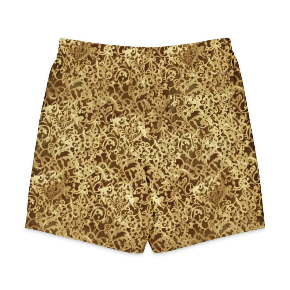 Gilded Baroque on Men's Board Shorts — Back