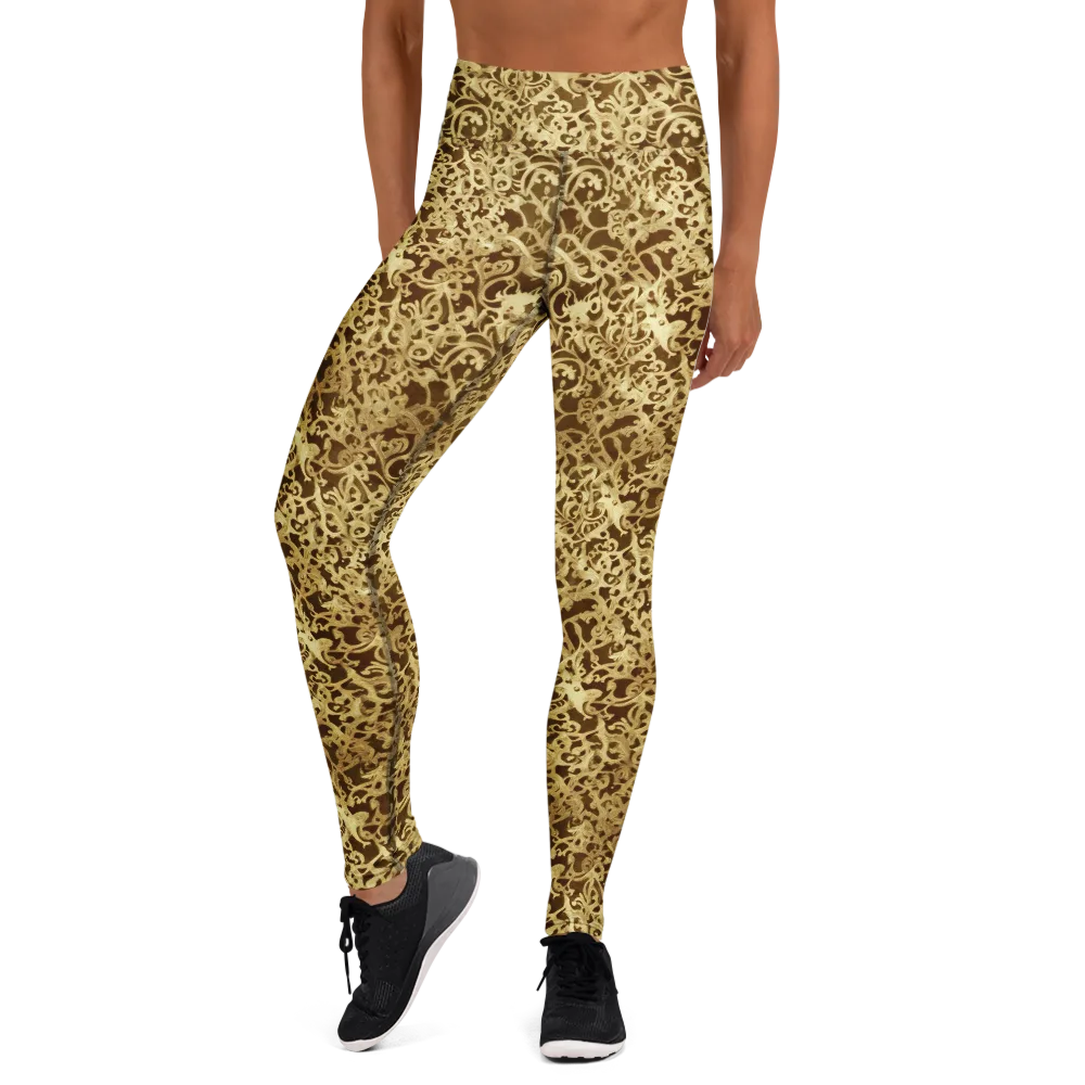 Gilded Baroque on Yoga Leggings — Front