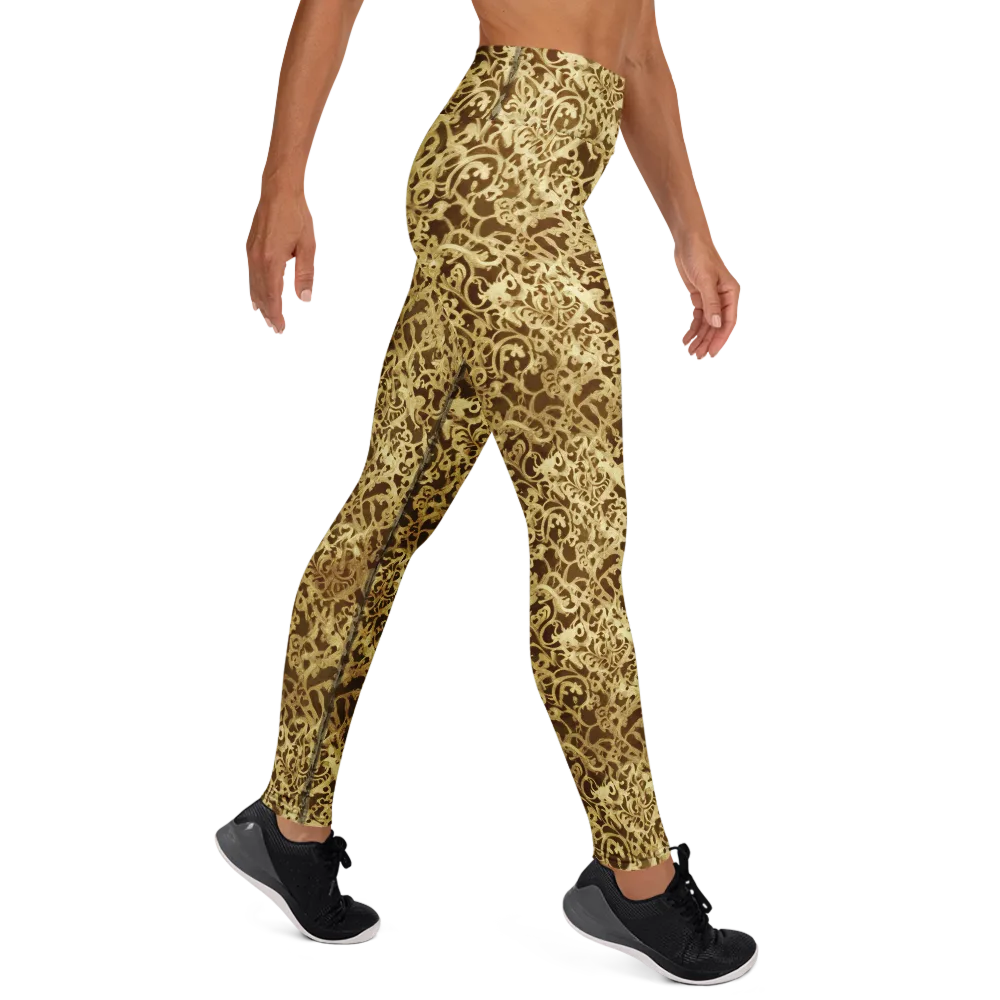 Gilded Baroque on Yoga Leggings — Right