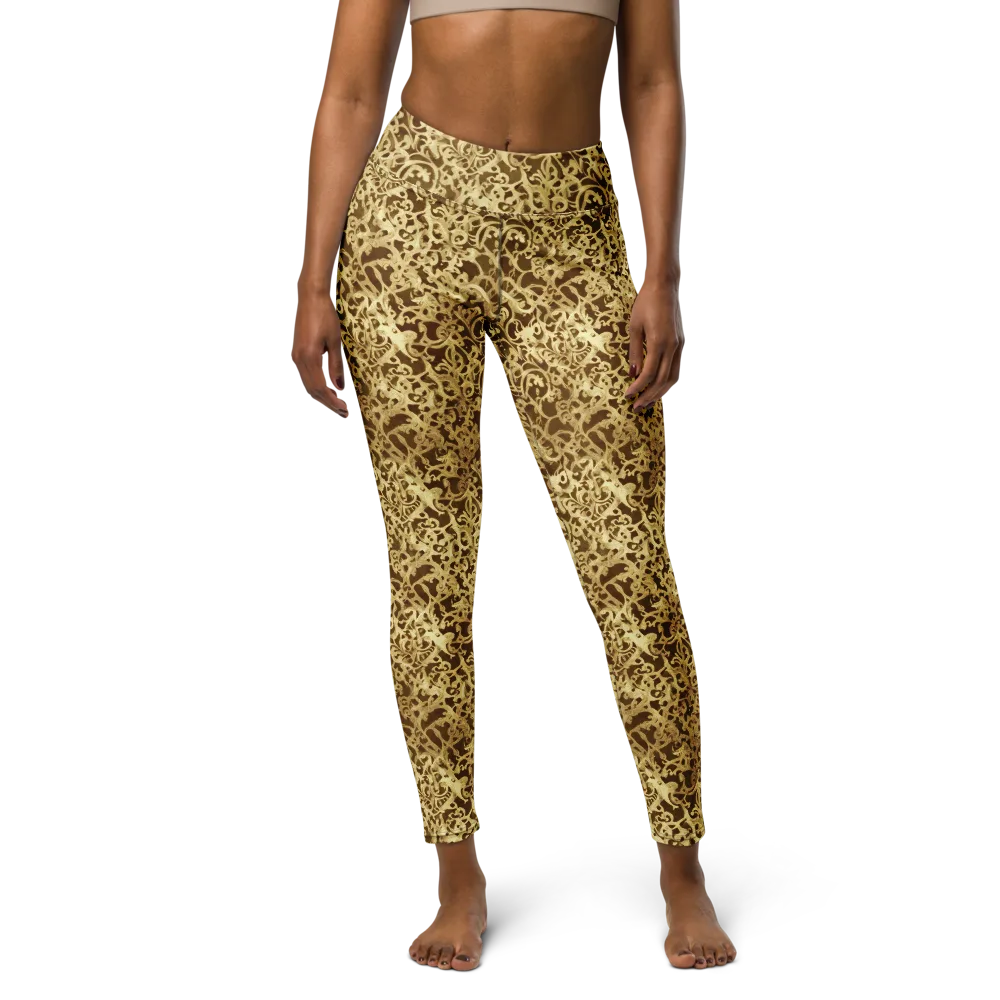 Gilded Baroque on Yoga Leggings — Front