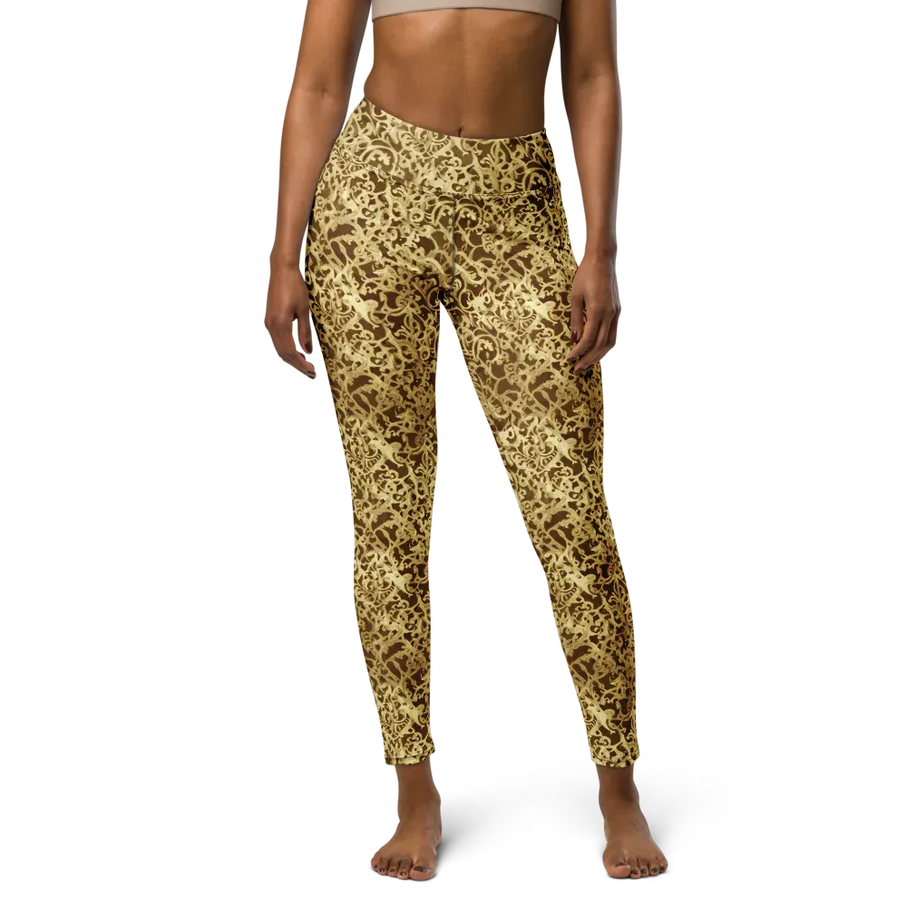 Gilded Baroque on Yoga Leggings — Front