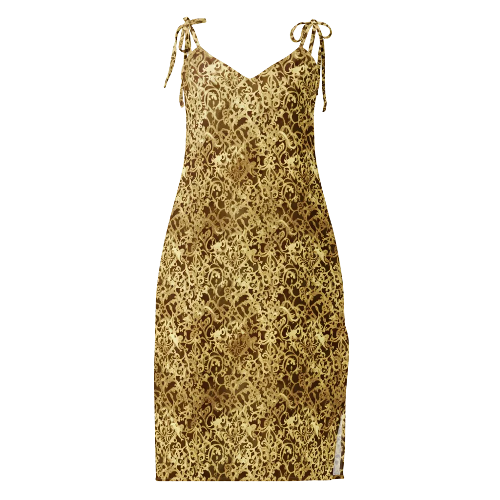 Gilded Baroque on Slip Dress — Front