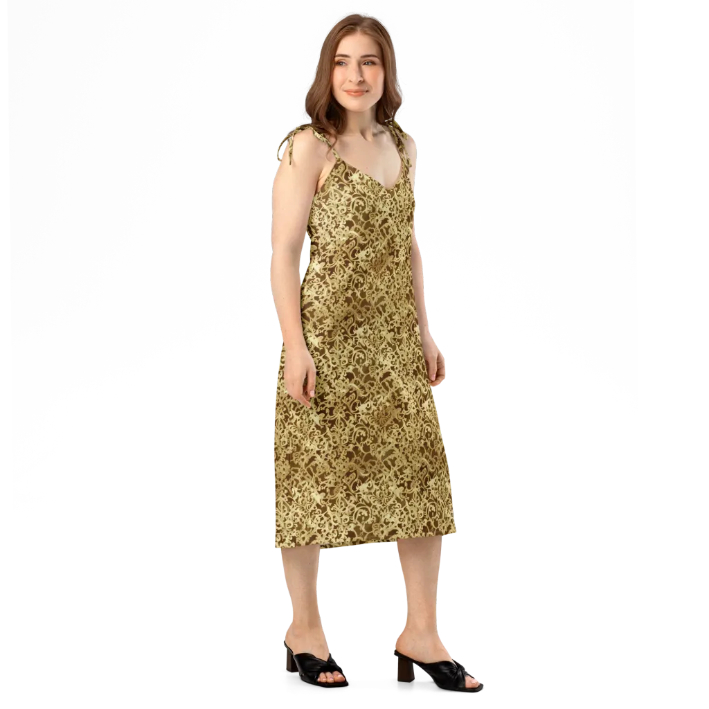 Gilded Baroque on Slip Dress — Right Front