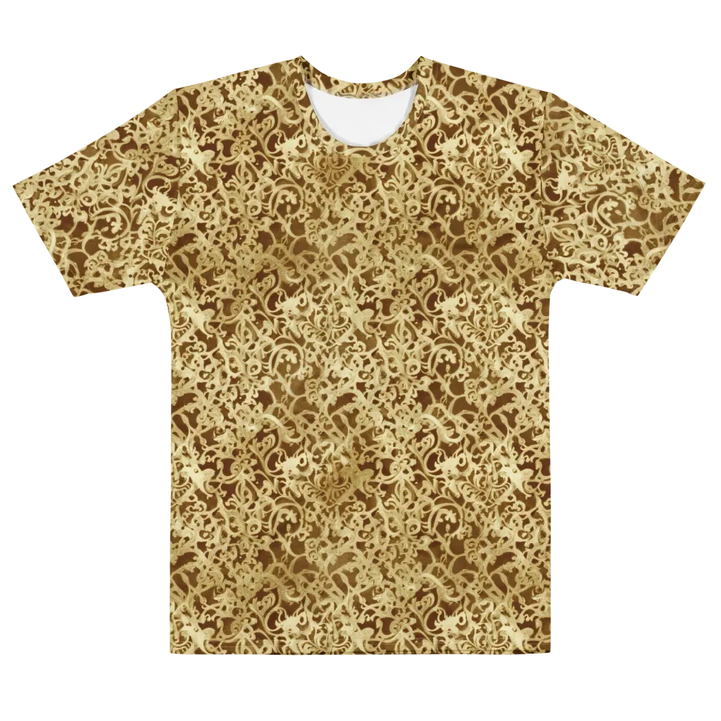 Gilded Baroque on Men's Cotton Crew Neck T-Shirt — Front