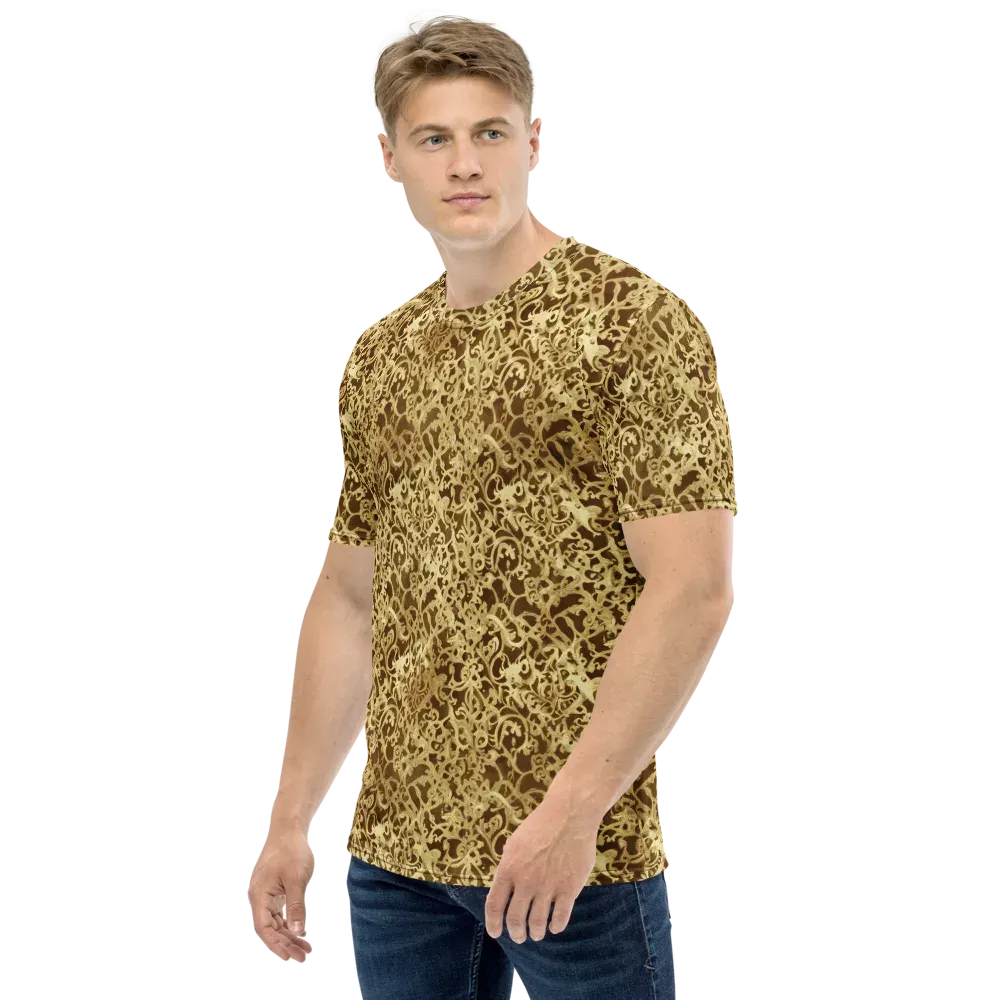 Gilded Baroque on Men's Crew Neck T-Shirt — Left