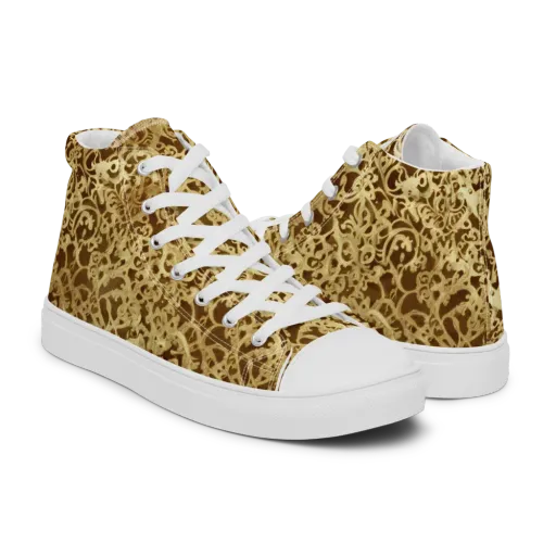 Gilded Baroque on a Men's High Top Canvas Shoes