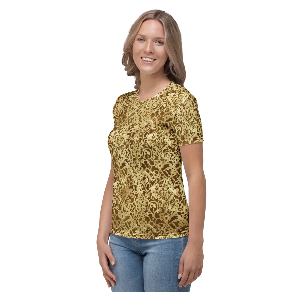 Gilded Baroque on Women's Crew Neck T-Shirt — Left