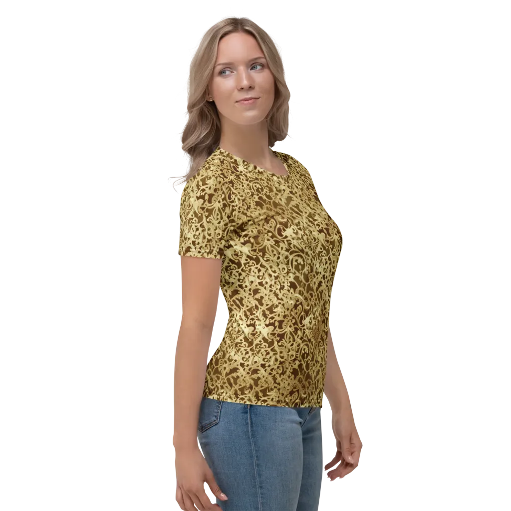 Gilded Baroque on Women's Crew Neck T-Shirt — Right