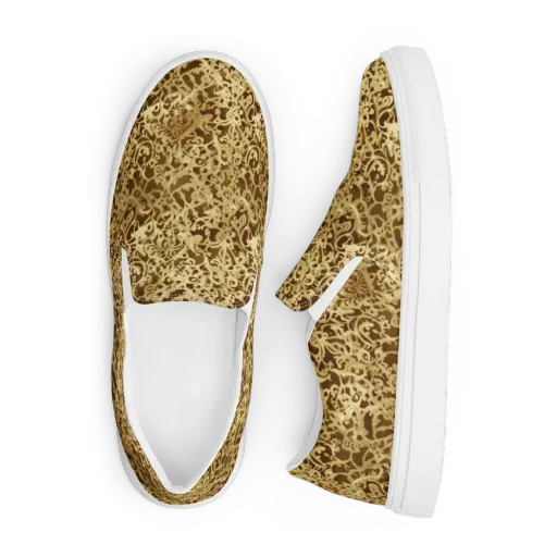 Gilded Baroque on a Men's Slip-On Canvas Shoes
