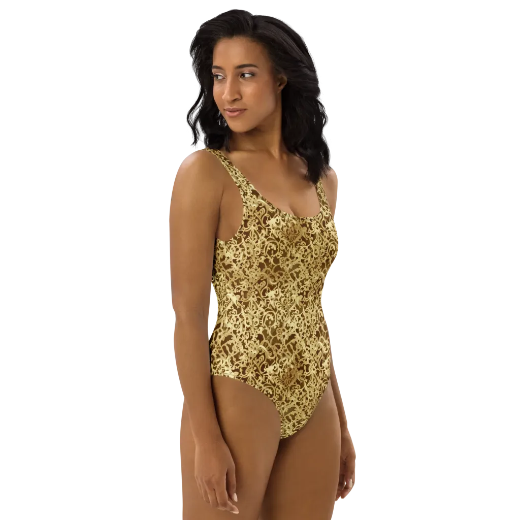 Gilded Baroque on One-Piece Swimsuit — Right