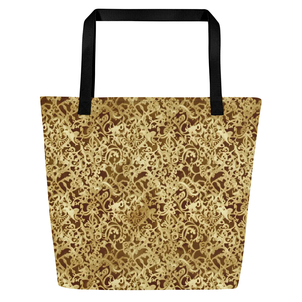 Gilded Baroque on Large Tote Bag W/ Pocket — Front
