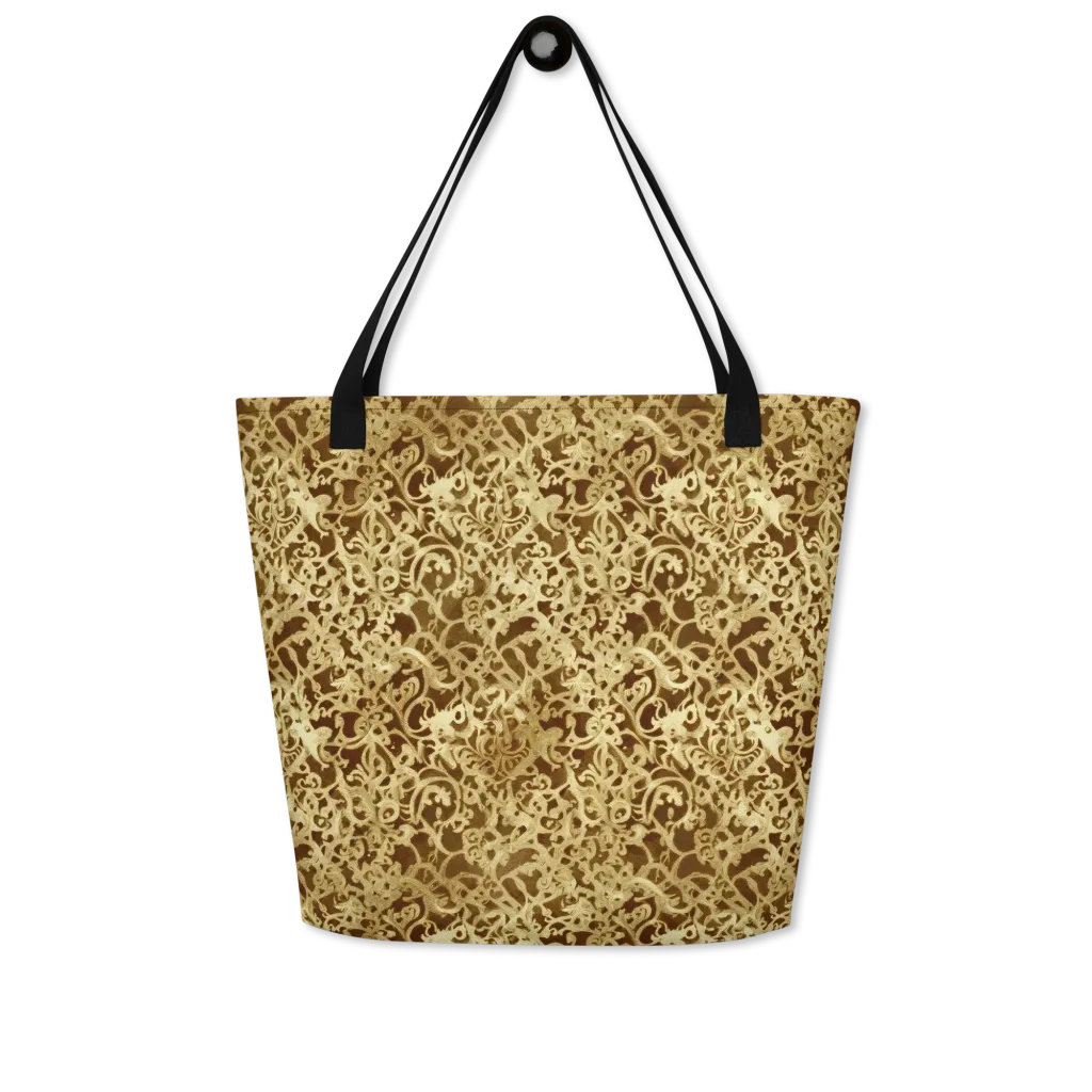 Gilded Baroque on Large Tote Bag W/ Pocket — Front