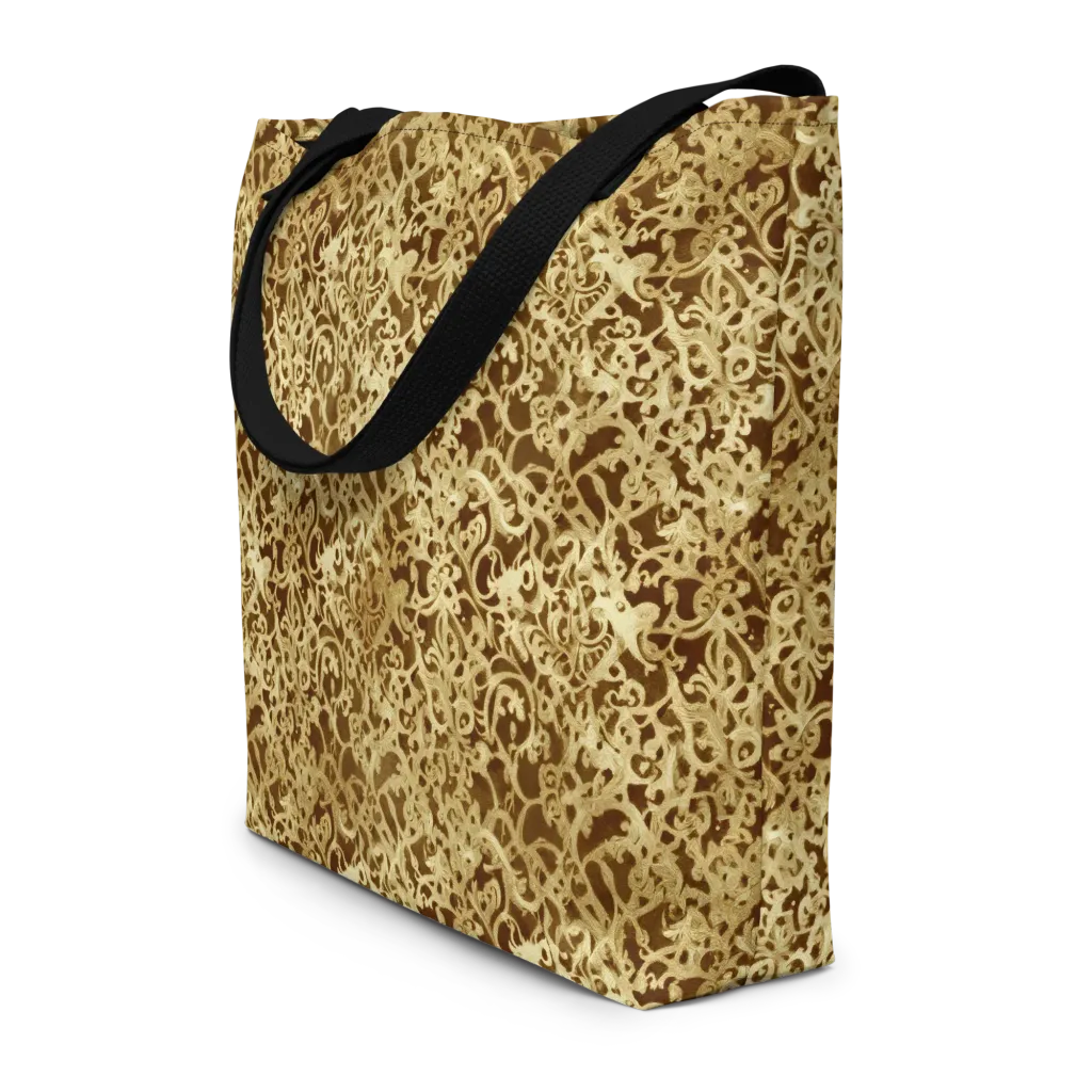 Gilded Baroque on Large Tote Bag W/ Pocket — Front