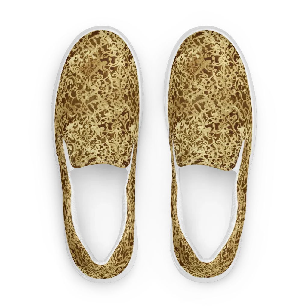 Gilded Baroque on Women's Slip-On Canvas Shoes — Front