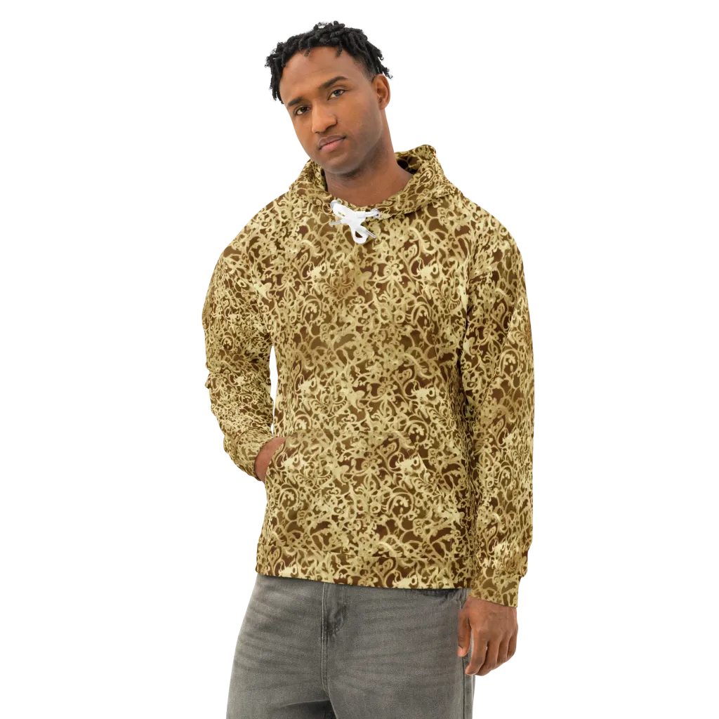 Gilded Baroque on Cotton Hoodie — Left Front